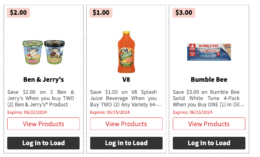 Over $200 in New ShopRite eCoupons -Save on Ben & Jerry's, V8 Splash, Bumble Bee & More