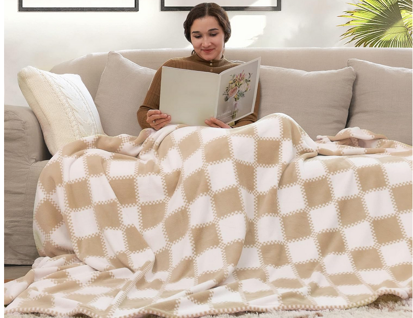 60% off Checkered Fleece Blankets on Amazon | Lots of Colors & Sizes ...