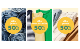 Extra 50% Off Everything at Old Navy | Shorts and Tees just $3.97