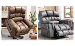 Hurry! 42" Wide Extra Large Microfiber Power Reclining Heated Massage Chair $350 (Reg. $1800)