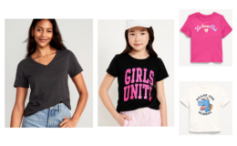 Old Navy Tees for the Family $4-$5 | Today Only!