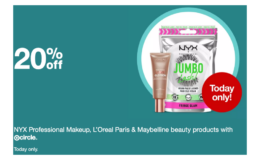 Target Circle Week Deal of The Day | 20% off  NYX, L’Oreal Paris & Maybelline Beauty