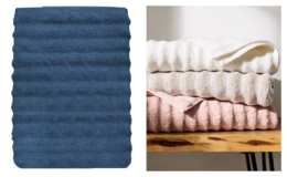 Sonoma Goods For Life Quick Dry Ribbed Bath Towel $3.25 Each (Reg. $8.99) after Kohl's Cash