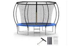 62% Off Simple Deluxe Recreational Trampoline with Enclosure Net 12FT $199.99 (Reg. $524) at WOOT!