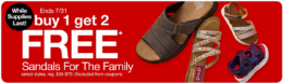 Buy 1 Get 2 Free - Sandals for the Family at JCPenney | As Low as $6 per Pair