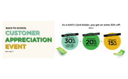 Back to School Customer Appreciation Event | Up to 30% Off at Kohl's