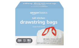 Stock Up Price! Amazon Basics Tall Kitchen Drawstring Trash Bags 200 Count | 8¢/Bag