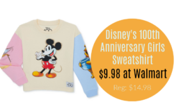 Disney's 100th Anniversary Girls Sweatshirt $9.98 at Walmart