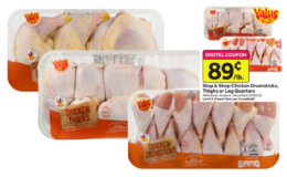 Chicken Drumsticks, Thighs & Leg Quarters only $0.89/lb Limit 2 of each at Stop & Shop