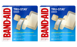 57% Off Band-Aid Brand Tru-Stay Sheer Strips 80 Ct at Amazon