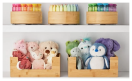 The Home Edit Bamboo Open Front Medium 2 Piece Organizing Storage Bins $9.72 (Reg. $27) at Walmart