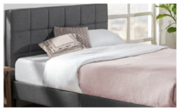 Zinus Lottie 43" Upholstered Platform Queen Bed Frame $99 (Reg. $285) at Walmart