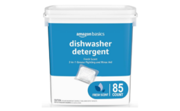 Stock Up Price! 30% Off Amazon Basics Dishwasher Detergent Pacs, Fresh Scent, 85 Count