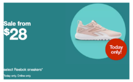 Target Circle Week Today Only! |  Select Reebok Sneakers Starting At $28. Online Only