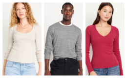 Old Navy Long-Sleeve Tees for the Family $5-$6 (Reg. to $20) | 2 Days Only