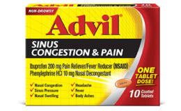 42% off + Extra 20% Off Advil Sinus Congestion and Pain 10 Ct. at Amazon