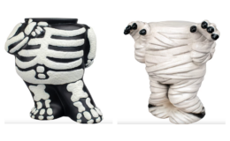 Haunted Living 10.5-in Mummy or Skeleton Pumpkin Stand Decoration $3.98 (Reg. $14.98)