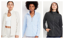 Today Only! Old Navy Microfleece Zip Ups for Women and Girls just $8-$9 (Reg. $29.99)