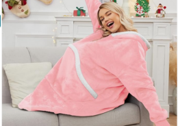 45% off Wearable Blanket Hoodie on Amazon | Under $15 for a Gift Idea