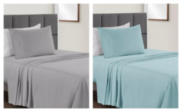 Sunham Microfiber Easy Care Solid 3-Pc.  &. 4- Pc. Sheet Set Only $6.99+ at Macy's!