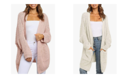 50% Off Long Batwing Sleeve Cardigan at Amazon