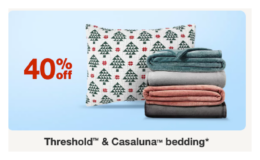 40% off Threshold & Casaluna Bedding at Target!