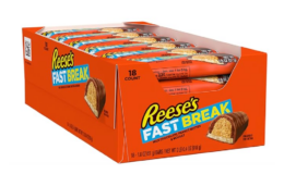 Stock Up Deal!  REESE'S FAST BREAK Peanut Butter Nougat Candy Bars, 1.8 oz (Pack of 18) | 53¢ a Package