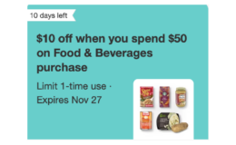 Check your Accounts! Buy $40 Food & Beverages Get $10 Off + Combine with Target Circle