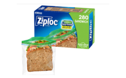 Stock Up Price 22% Off + 25% Off Coupon! Ziploc Sandwich and Snack Bags, 280 Count