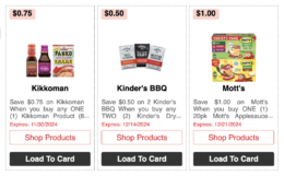 Over $250 in New ShopRite eCoupons -Save on Mott's, Kinder's, Kikkoman & More