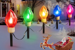 44% off Christmas Multicolor Pathway LIghts on Amazon | Under $17 for 8ft