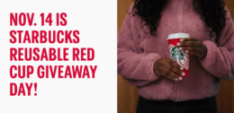 FREE Starbucks Reusable Red Cup Available with Purchase Today!