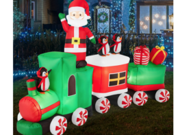 Walmart Black Friday | Best Choice 8.5ft Inflatable Christmas Train & Animated Santa just $64.99 (Reg. $199.99)