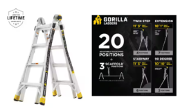 The Home Depot Cyber Weekend | Gorilla Ladders 18 ft Reach Aluminum Multi-Position Ladder $89 (Reg. $199)