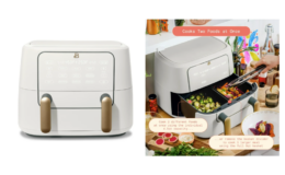 Walmart Deal | Beautiful 9 QT TriZone Air Fryer, White Icing by Drew Barrymore $68 (Reg. $139)