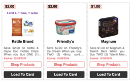 Over $100 in New ShopRite eCoupons -Save on Kettle Brand, Friendly's, Magnum & More