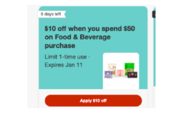 Check your Accounts! Buy $50 Food & Beverages Get $10 Off + Combine with Target Circle