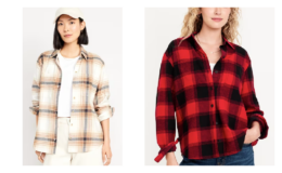 Old Navy Women's Flannel Boyfriend Button-Down Shirt $6.97 (Reg. $36)