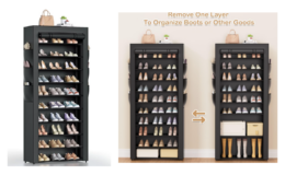 50% off 10 Tier Tall Shoe Rack Organizer on Amazon | Organize 36-41 Pairs Of Shoes!