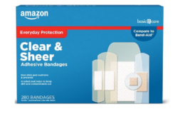 Great Stock Up Price! 43% Off Amazon Basic Care Sheer and Clear Adhesive Bandages Assorted Sizes, 280 Count {Amazon}