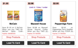 Over $300 in New ShopRite eCoupons -Save on McCain, Maxwell House, Pepperidge Farm & More