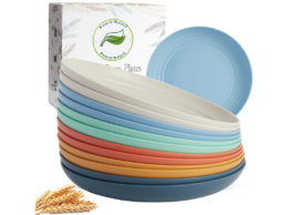 50% off 12 Wheat Straw Plates on Amazon | Under $11