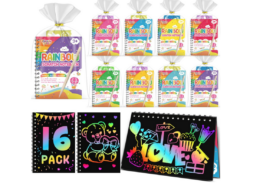 50% off 16 Pack Kids Scratch Art on Amazon | Great Valentines Day Idea