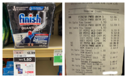 Hot!  Finish Ultimate 28 ct & Quantum 36 ct Dishwasher Tabs Just $0.49 at ShopRite !{Ibotta  Rebate}