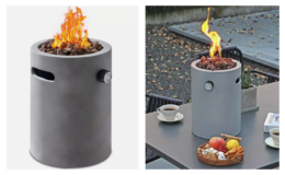 Four Seasons Courtyard 10,000 BTU 10 Inch Round Column Portable Gas Fire Pit $23.99 (Reg. $122)