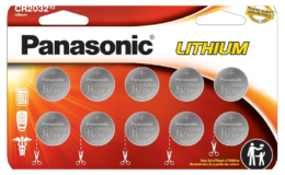 Stock Up Price! 50% Off Panasonic CR2032 3.0 Volt Long Lasting Lithium Coin Cell Batteries (10 Pack) on Amazon