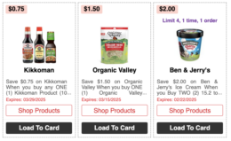 Over $275  in New ShopRite eCoupons -Save on Kikkoman, Organic Valley, Ben & Jerry's & More