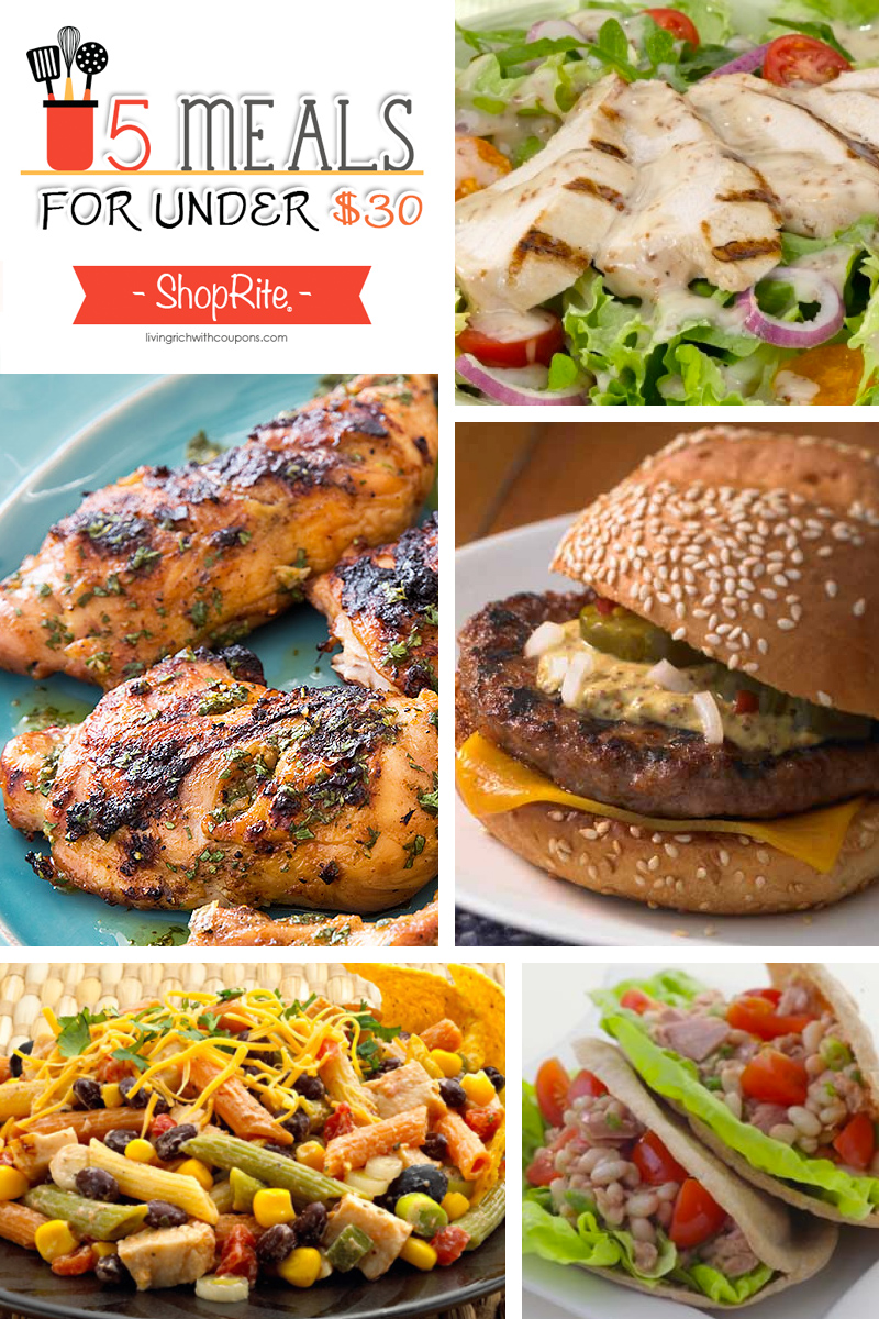 5 Meals for Under $30 at ShopRite – Week ending 7/18/15 | Living Rich ...