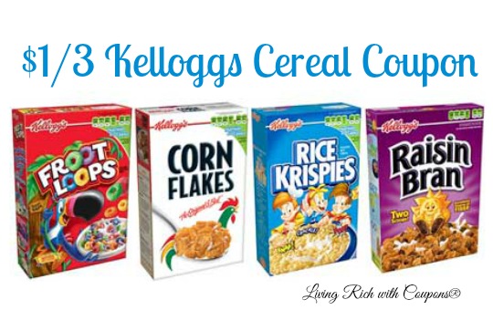 New $1/3 Kellogg’s Cereal Coupon + Deals! | Living Rich With Coupons®