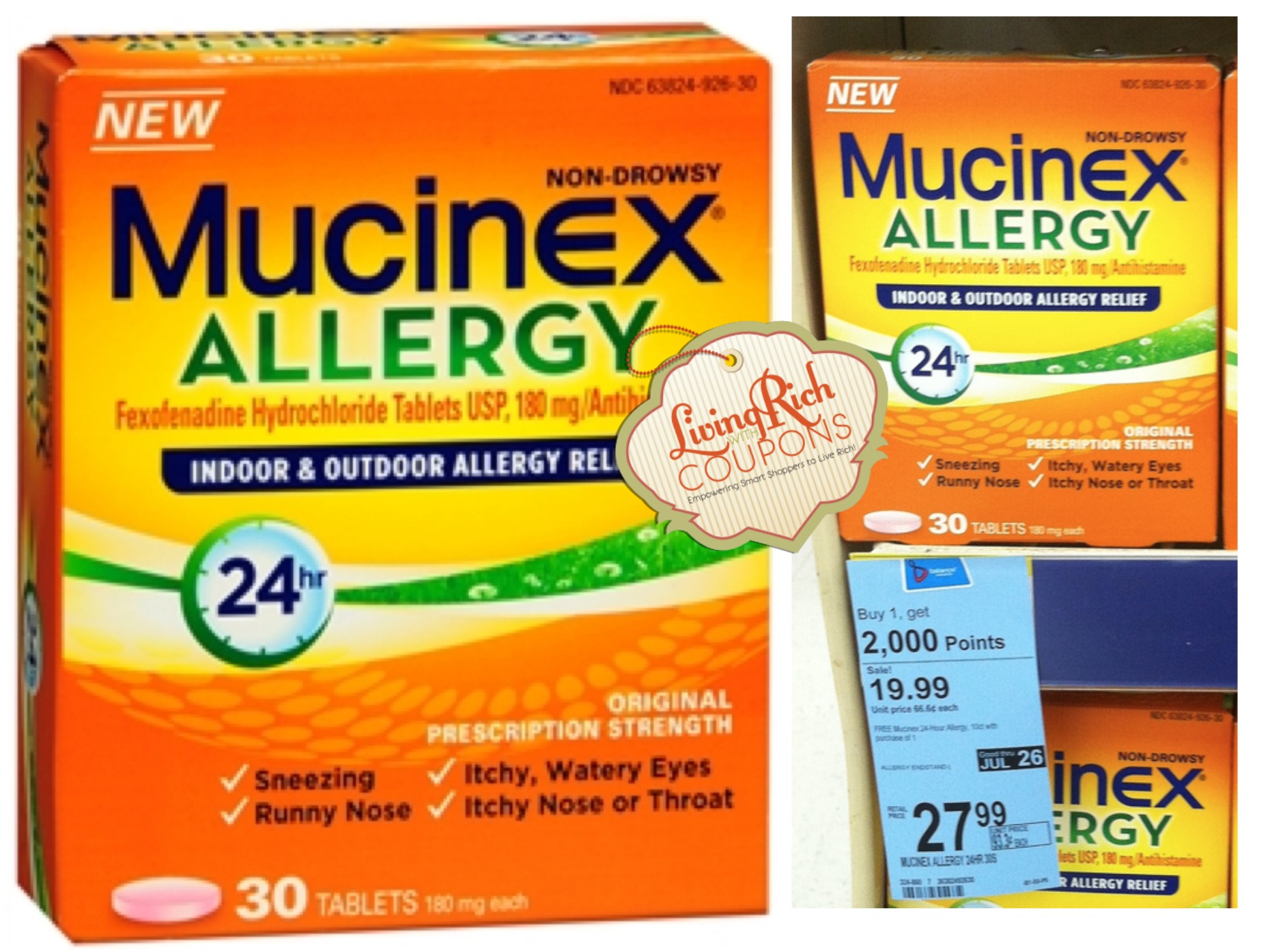 Mucinex 24Hour Allergy Over 50 Off at Walgreens + FREE Offer